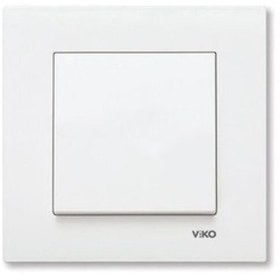 Resim VİKO Beyaz Kare Tekli Anahtar 