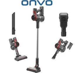 Resim Onvo Pro Xplus Dikey Şarjlı Süpürge, Turbo Başlıklı - Siyah - 250 Watt 