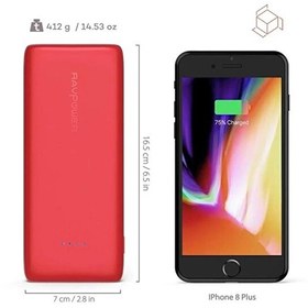 Resim Ravpower RP-PB052 22000 mAh 5.8A Output 3-Port iSmart 2.0 USB Kırmızı Powerbank 