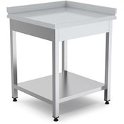 Resim Empero EMP.KKT.6060-R Köşe Tezgahı Alt Raflı Sağ 60x60x85 CM 