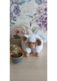 Resim Amigurumi Kuzu Yastık 33x42 Ebatlarında Yastık Ve Oyuncak 