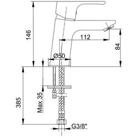 Resim Eca Niobe Lavabo Bataryası 053 2 Adet Filtreli Ara Musluk 