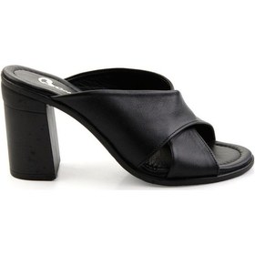 Resim Siyah Leather Kadın Terlik K04040012503 Siyah 
