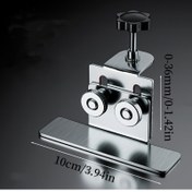 Resim 1 adet Ayarlanabilir Paslanmaz Çelik Dolap Kapısı Bulucu - 0.36mm/0.142in Hassasiyet, 10cm/3.94in Uzunluk, Güvenli Dolap Kurulumu için Kırmızı ve Siyah Tasarım, Dolap Kapısı Kilidi, Şık Metalik Bitiş, Sağlam İnşaat 