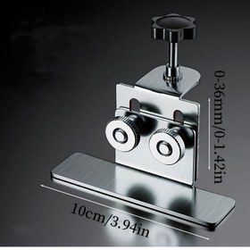 Resim 1 adet Ayarlanabilir Paslanmaz Çelik Dolap Kapısı Bulucu - 0.36mm/0.142in Hassasiyet, 10cm/3.94in Uzunluk, Güvenli Dolap Kurulumu için Kırmızı ve Siyah Tasarım, Dolap Kapısı Kilidi, Şık Metalik Bitiş, Sağlam İnşaat 