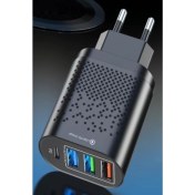 Resim Judas C5 Type-C + 3 Usb Girişli Şarj Adaptörü -48W 