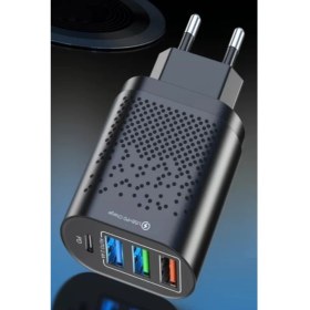 Resim Judas C5 Type-C + 3 Usb Girişli Şarj Adaptörü -48W 