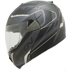 Resim Beon B700 Air Tek Çene Açılır Vizörlü Motosiklet Kask Siyah 