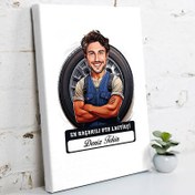 Resim Karikatürlü En Başarılı Oto Lastikçi Kanvas Tablo 