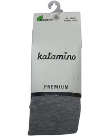 Resim Melonika Katamino Liva Bebek Bambu Külotlu Çorap K36000 Gri Çok Renkli 