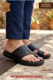 Resim Registan Shoes HAKİKİ KALİTELİ DERİ- TOMMY VERCCETTI TERLİK - SANDALET - PARMAK ARASI- MASAJ TABAN 