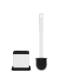 Resim Antibakteriyel Silikon Uçlu Kare Tuvalet Fırçası Beyaz Nv2028 Siyah 