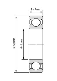 Resim 636 Zz Minyatür Rulman 6X22X7 417007599 