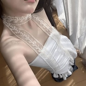Resim Şık Dantel Uzun Paçalı - Vintage Bohem Tarzı, Çok Yönlü Boyun ve Bel Aksesuarı, Payet ve Kurdele Detaylarıyla Örgü, Modaya Uygun Kıyafetler İçin Mükemmel 