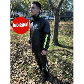 Resim Geborgenheit Reflektörlü Motorcu Yağmurluk Kalın Motosiklet Yağmurluk Motosiklet Aksesuarları Motor için Cepli 