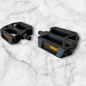 Resim ZOZO Pedal HF-605 Mtb Reflektörlü Bisiklet Pedalı Plastik Dış Yüzey Siyah Geniş Bisiklet Pedal 