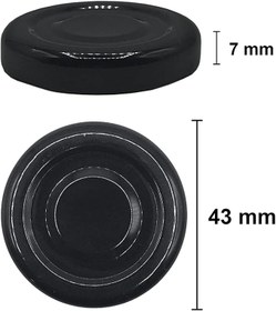 Resim Afracam 29 ml Konserve Küçük Numune Kavanoz Siyah Metal Kapaklı Şeffaf Cam 29 cc Paşabahçe (25) 