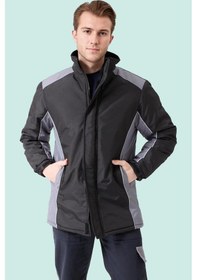 Resim Kışlık Su Geçirmez İşçi Parkası Urtica Parka Rüzgar Sıcak Tutucu Astar Günlük İş Kullanımına Siyah-Gri 