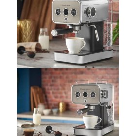 Resim Russell Hobbs 26452-56/RH Distinctions Süt Köpürtme&ısıtma Fincan Isıtma Espresso Makinesi -Titanyum 