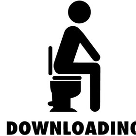 Resim habune Downloading Klozet Sticker 30 X 30 Cm 