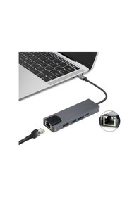 Resim Usb 3.1 Type C To Hdmı 2Xusb 3.0 Gigabit Ethernet Çevirici Dönüşt (515711294) 