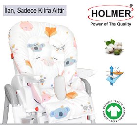 Resim Holmer Leke Tutmaz Organik Max-M Pembe Mama Sandalyesi Minderi ve Kılıfı 