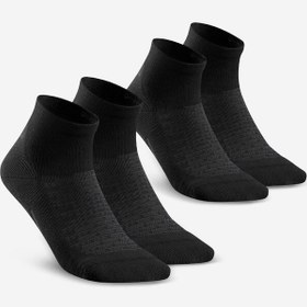 Resim Outdoor Çorap - Orta Boy Konçlu - Siyah - 2 Çift - Hike 100 
