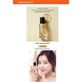 Resim Missha Moist Layering Starter Altın İçeren Nem ve Parlaklık Veren Makyaj Bazı 30 ML - Gold Topping 
