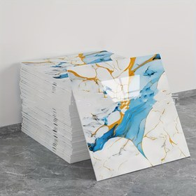 Resim Çok Parçalı Set Özel Fiyat - 40 Adet Yüksek Kaliteli Lüks Fayans Etkili Kendinden Yapışkanlı Stickerlar - Su Geçirmez ve Duvar Stickerları, Mutfak ve Banyo için Uygun, DIY Kombinasyon Montajı, Kalıntısız 