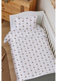 Resim Organik Çarşaflı Bebek Nevresim Takımı 100x150 - Minik Papatya Çiçeği 