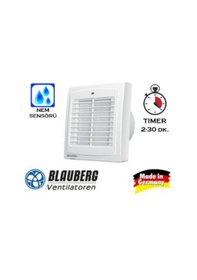 Resim Blauberg Auto 150 H Zaman Ayarlı Nem Sensörlü Banyo Aspiratörü 