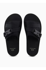 Resim Armani Exchange Siyah Erkek Plaj Terliği XUP016 