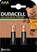 Resim HR03/DC2400 İNCE 750 MA ŞARJLI AAA 2Lİ PİL Duracell