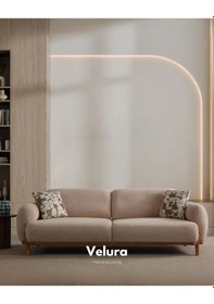 Resim Vezir Kanepe & Üçlü Koltuk 3'lü - Krem Krem 