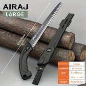 Resim AIRAJ Japon Çekiş Testeresi Ağır Hizmet Tipi Ev Bahçe El Testeresi Yüksek Kaliteli SK-5 Çelik Ahşap Kampçılık Bahçecilik Budama Hayatta Kalma Açık Hava Ahşap Kesme Dişli El Aletleri ile 