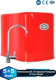 Resim S-Tron 10 Aşamalı 12 Lt Metal Tanklı Süper Sarım Membran Teknolojili Mineralli Su Arıtma Cihazı 