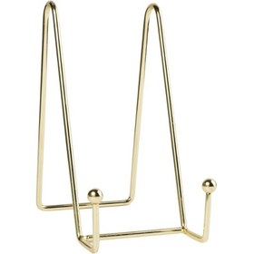 Resim Maiyame Altın Renkli Metal Fotoğraf Standı - Dayanıklı Ve Şık Depolama Rafı 