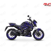 Resim Run Grafik Shop Bajaj Dominar 400 ve 250 Lacivert Çizgi Desenli Tam Kaplama Grafik Kiti, Motosiklet Sticker Seti 