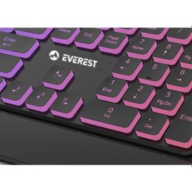 Resim Everest KB-R59 Forza USB Rainbow Multimedya Oyuncu Klavye 