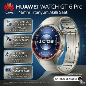 Resim Huawei Watch Gt 6 Pro 46MM Titanyum Akıllı Saat + Xiaomi Redmi Watch 5 Active Gümüş Akıllı Saat 