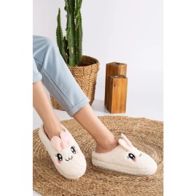 Resim Slipcat Pofuduk Hayvan Figürlü Panduf Kadın Ev Terliği Bohça Terliği Misafir Terliği 