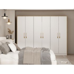 Resim Mitra 6 Kapaklı Dolap - Beyaz/artisan Çok Renkli 