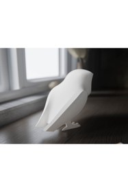Resim shop Minimalist Tasarım Beyaz Baykuş Dekoratif Figür - 3D Baskı Sanatı 