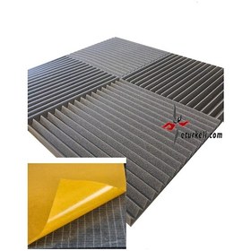 Resim Zigzag Akustik Ses Yalıtımı Süngeri Kendinden Yapışkanlı40mm50x50 
