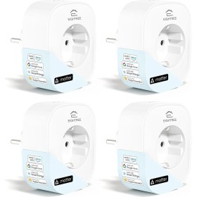 Resim Eıghtree Matter Sertifikalı Akıllı Wi-Fi Priz, 16A, Zaman Planlama ve Uzaktan Erişim 