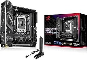 Resim ASUS ROG Strix B860-I Gaming WiFi Intel Mini-ITX anakart, 10+1+2 + 1 aşamalı güç kaynağı, DDR5 PCIe 5.0 yuvası, AI-Advanced PC'ler için uygun, 2 M.2 yuvası, WiFi 7, AI Advisor, AI Networking II, siyah 