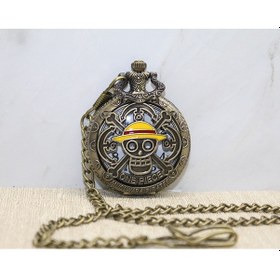 Resim One Piece Tasarımlı Köstekli Saat - 9006334155189do 