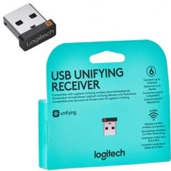 Resim LOGITECH USB UNIFYING RECEIVER, 910-005931, USB Kablosuz Alıcı, 6 Cihaz için Tek Alıcı 