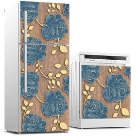 Resim Buzdolabı Ve Bulaşık Makinası Beyaz Eşya Sticker Kaplama Mermer M 