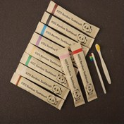 Resim 10 adet/20 adet Gençler için Bambu Diş Fırçaları 14.5cm Çocuk Boyutu, Renkli Yumuşak Naylon Kıllar 